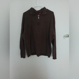 Men's Brown quarter zip sweater
